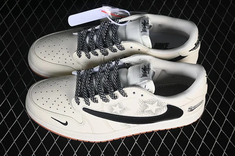 All categories Air Jordan Jordan series basketball shoes Air Jordan 1 Low High-end customized low-top sneakers Travis Scott x Fragment Design x Air Jordan 1 Low OG SP AJ1 Joe 1 beige contrast color low-top cultural casual sneakers LD2028-073